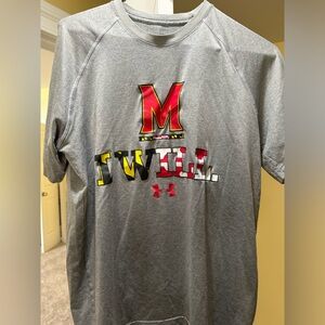 Men’s University of Maryland gray dri fit tee shirt
